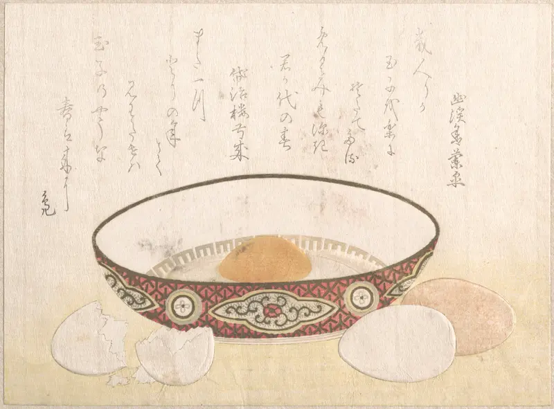 Flat Bowl with Eggs