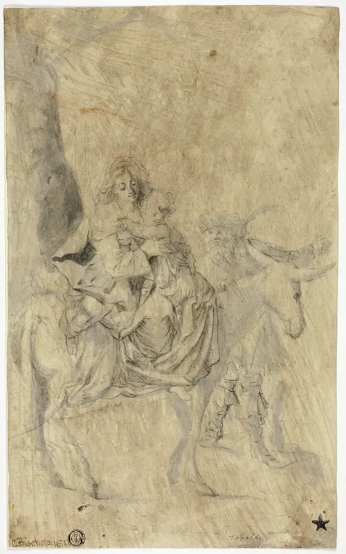 Flight into Egypt Wall Art by Cornelis Bisschop - High-Resolution Digital Print
