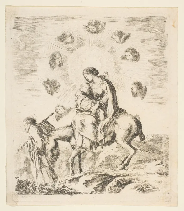 Flight into Egypt Wall Art by Stefano della Bella - High-Resolution Digital Print