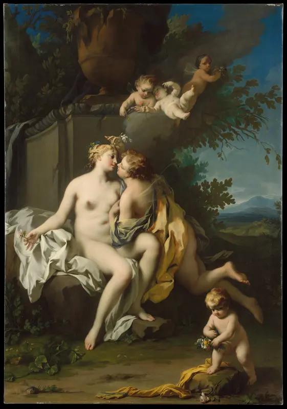 Flora and Zephyr Wall Art by Jacopo Amigoni - High-Resolution Digital Print