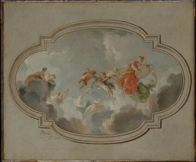 Flora and Zephyr Wall Art by Jacob de Wit - High-Resolution Digital Print