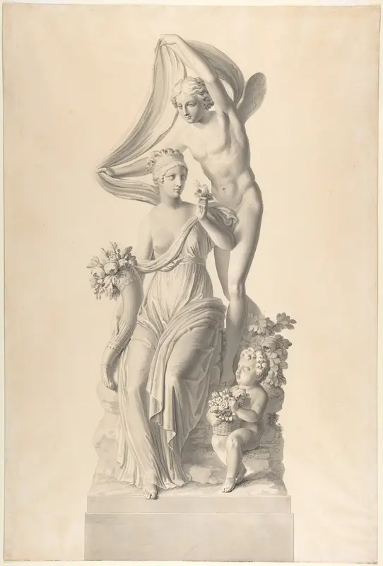 Flora and Zephyr Wall Art by Josef Klieber - High-Resolution Digital Print