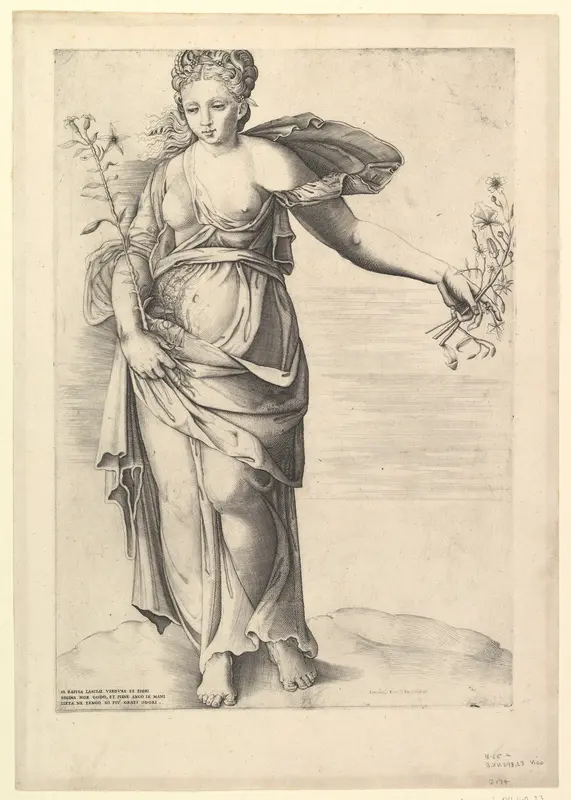 Flora, from "Speculum Romanae Magnificentiae" Wall Art by Anonymous, Italian, 16th century - High-Resolution Digital Print