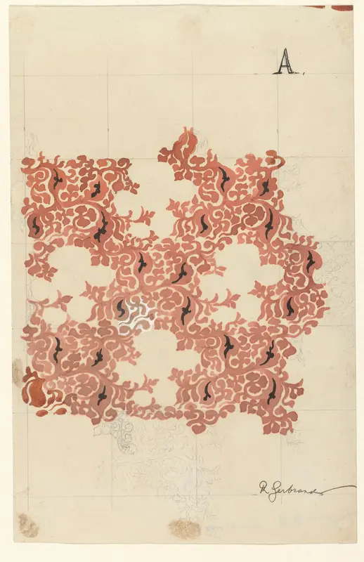 Floraal decoratief ontwerp Wall Art by Unknown - High-Resolution Digital Print