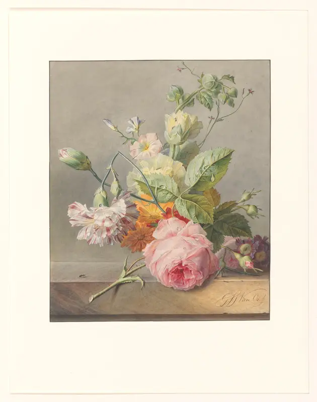 Floral Still Life Wall Art by Georgius Jacobus Johannes van Os - High-Resolution Digital Print