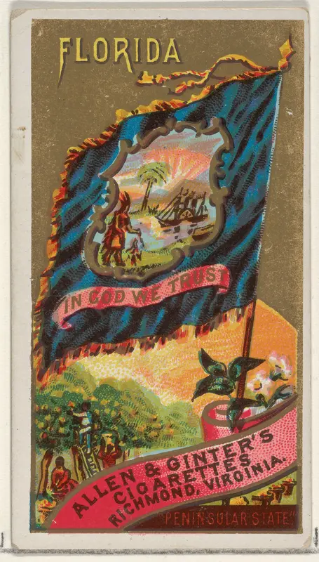 Florida, from Flags of the States and Territories (N11) for Allen & Ginter Cigarettes Brands Wall Art by Allen & Ginter - High-Resolution Digital Print