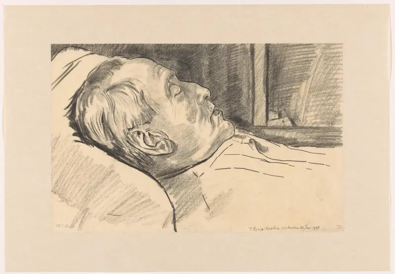 Floris Verster op zijn sterfbed Wall Art by Unknown - High-Resolution Digital Print