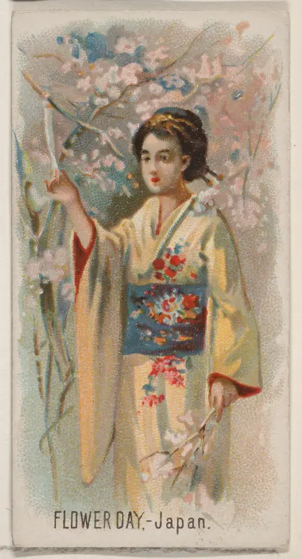 Flower Day, Japan, from the Holidays series (N80) for Duke brand cigarettes Wall Art by W. Duke, Sons & Co. - High-Resolution Digital Print