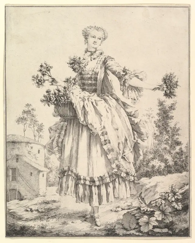 Flower Girl Wall Art by François Boucher - High-Resolution Digital Print