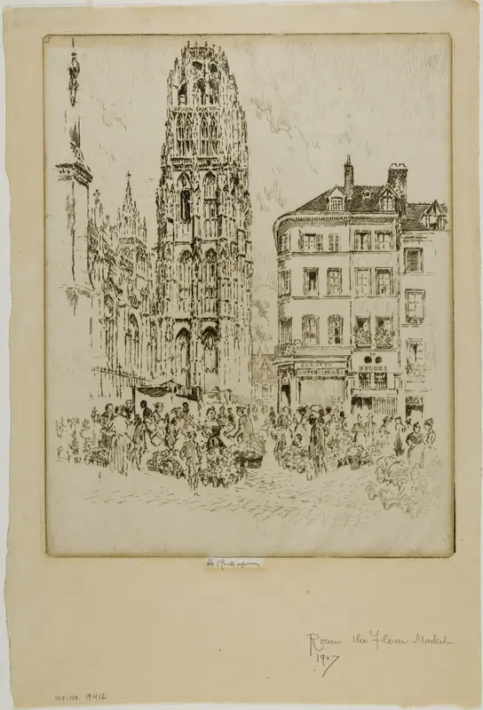 Flower Market and Butter Tower, Rouen