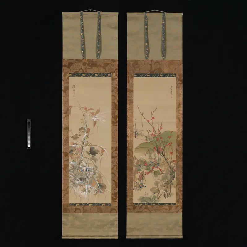 Flowers and Birds of the Four Seasons Wall Art by Ikeda Koson - High-Resolution Digital Print