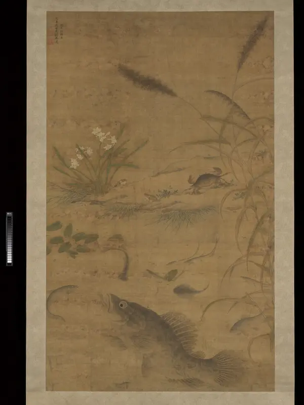 Flowers, fish, and crabs Wall Art by Liu Jie - High-Resolution Digital Print