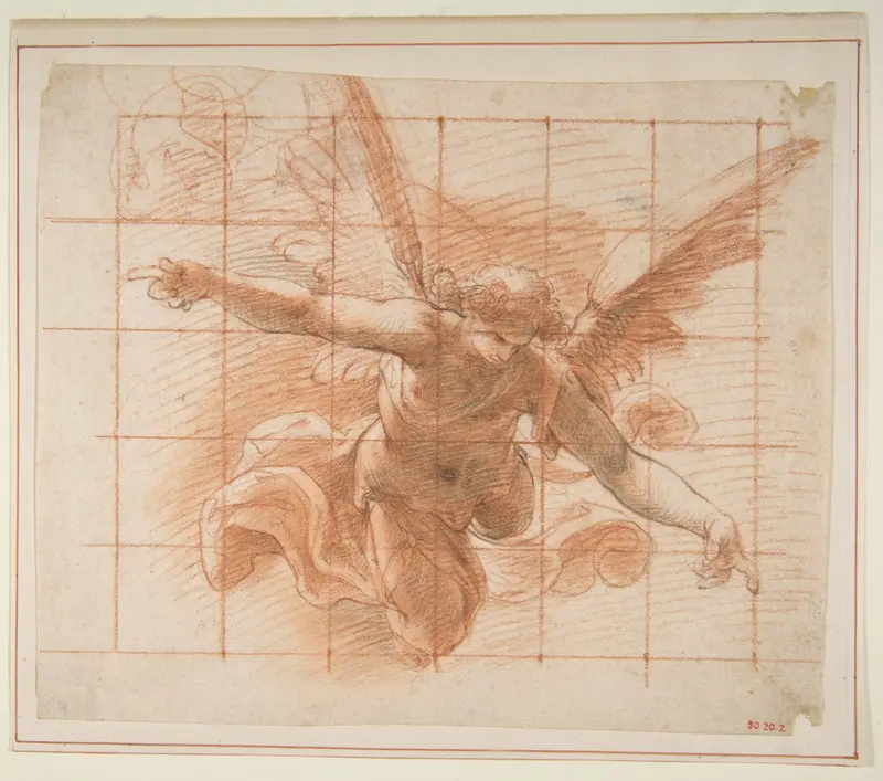 Flying Angel Wall Art by Pomarancio (Cristoforo Roncalli) - High-Resolution Digital Print