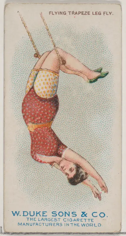 Flying Trapeze Leg Fly, from the Gymnastic Exercises series (N77) for Duke brand cigarettes Wall Art by W. Duke, Sons & Co. - High-Resolution Digital Print