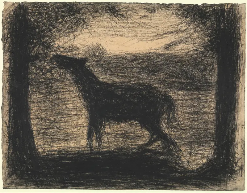 Foal (Le Poulain) [also called "The Colt"] Wall Art by Georges Seurat - High-Resolution Digital Print