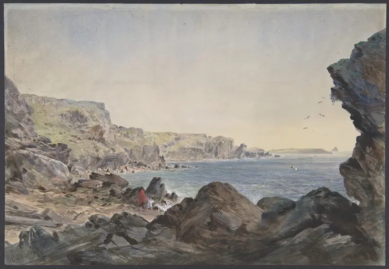 Foilhummerum Bay, Valentia, Looking Seawards from the Point at Which the Cable Reaches the Shore of Ireland Wall Art by Robert Charles Dudley - High-Resolution Digital Print