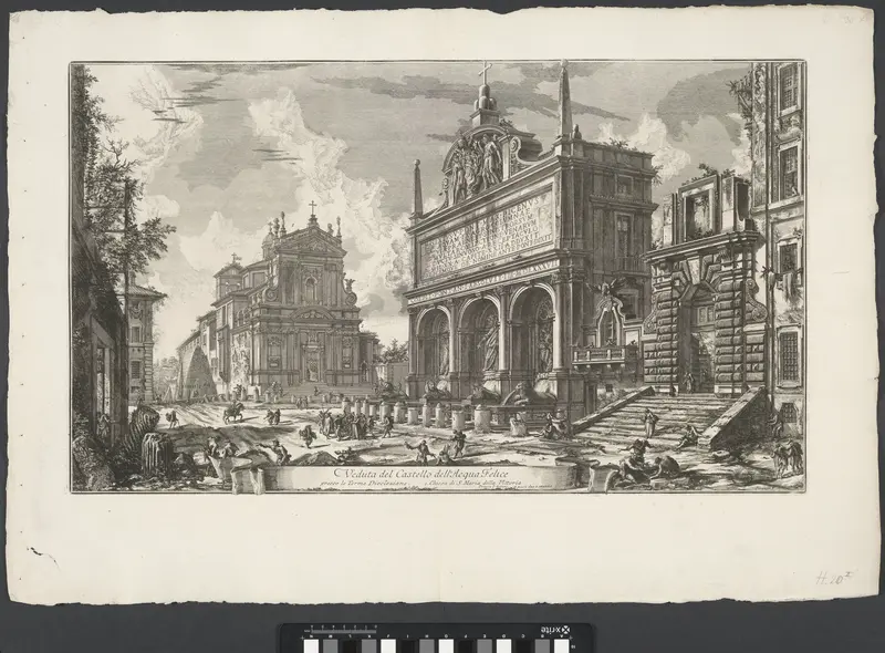 Fontana dell'Acqua Felice te Rome Wall Art by Unknown - High-Resolution Digital Print