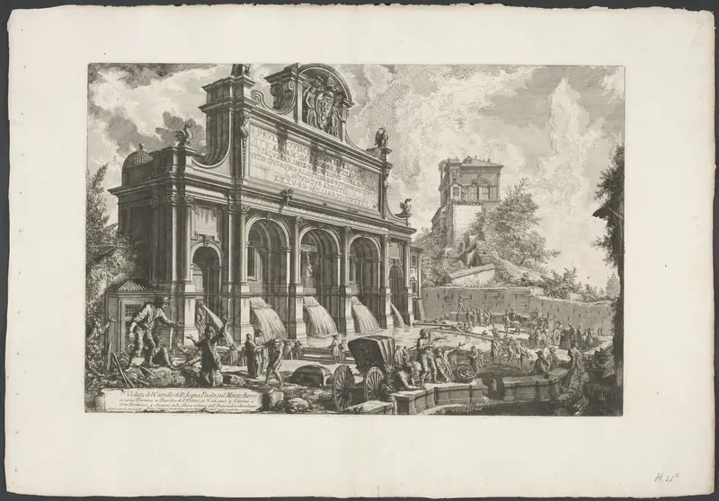 Fontana dell'Acqua Paola te Rome Wall Art by Unknown - High-Resolution Digital Print
