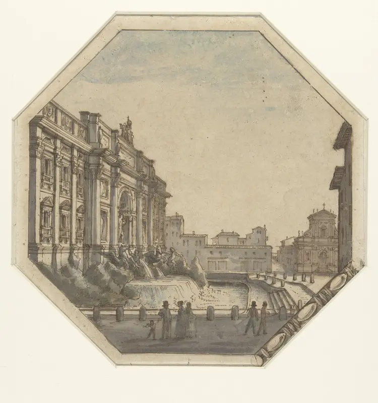 Fontana di Trevi, gezien vanuit het Westen Wall Art by Victor Jean Nicolle - High-Resolution Digital Print