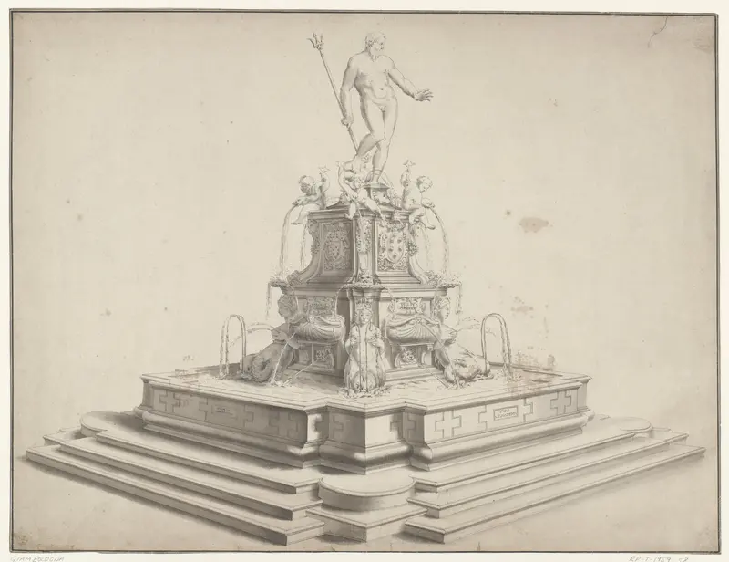 Fontein van Neptunus Wall Art by anonymous - High-Resolution Digital Print