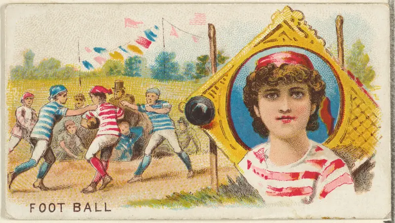 Football, from the Games and Sports series (N165) for Old Judge Cigarettes Wall Art by Goodwin & Company - High-Resolution Digital Print