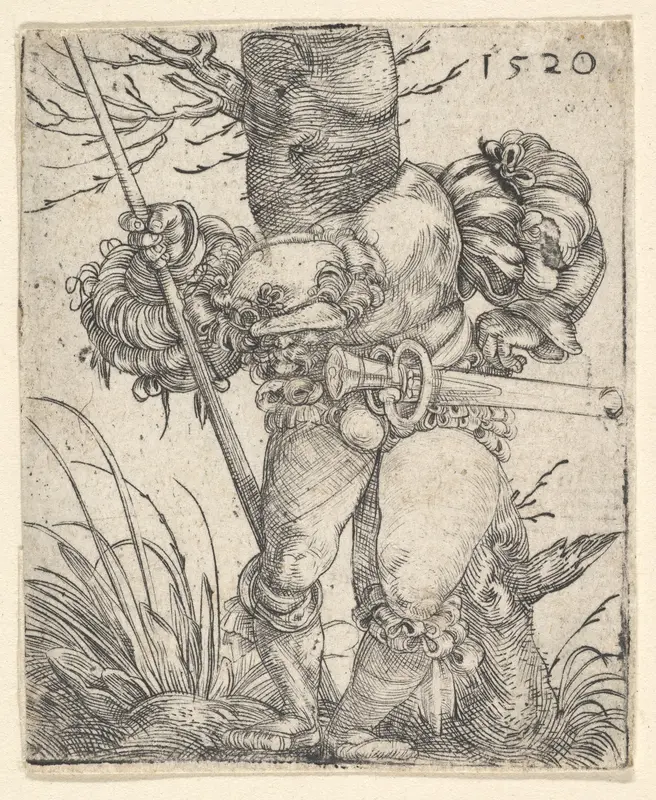 Footsoldier in front of a Tree Wall Art by Barthel Beham - High-Resolution Digital Print