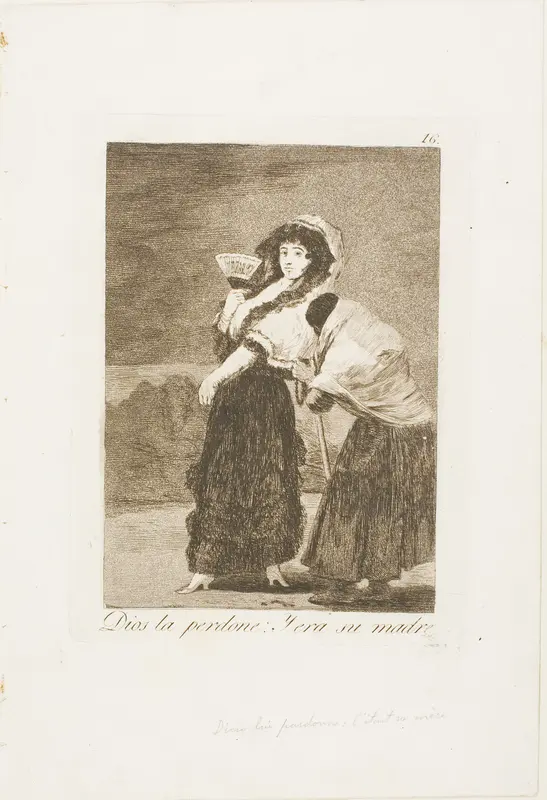 For Heaven's Sake: and it was Her Mother, plate 16 from Los Caprichos