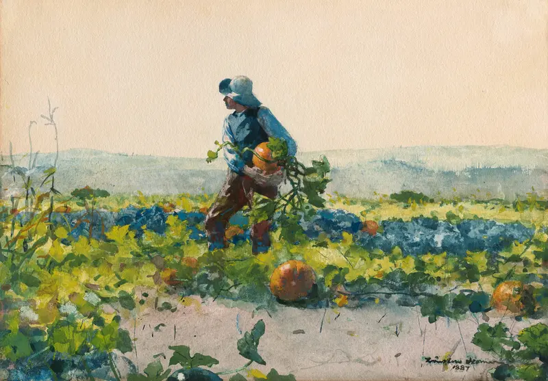 For to Be a Farmer's Boy Wall Art by Winslow Homer - High-Resolution Digital Print