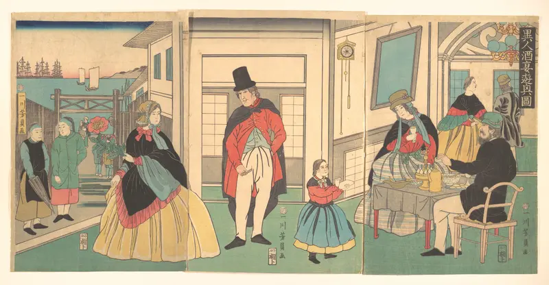 Foreigners Enjoying a Banquet