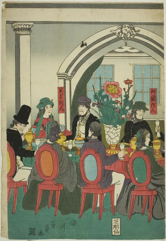 Foreigners from Five Nations at a Banquet (Gokakoku ijin shuen no zu)