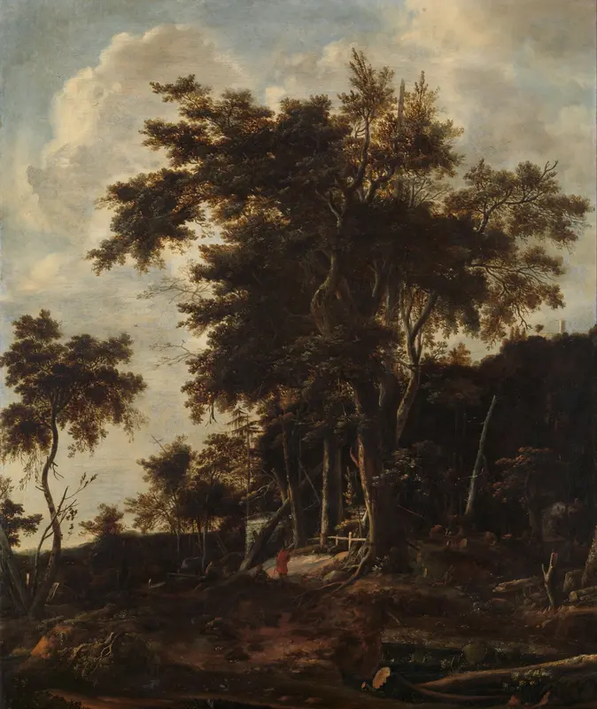 Forest landscape with a woodsman's shed Wall Art by Roelant Roghman - High-Resolution Digital Print