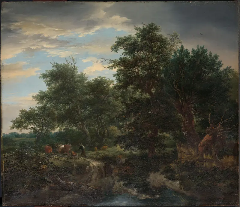 Forest Scene Wall Art by Jacob Isaacksz van Ruisdael - High-Resolution Digital Print