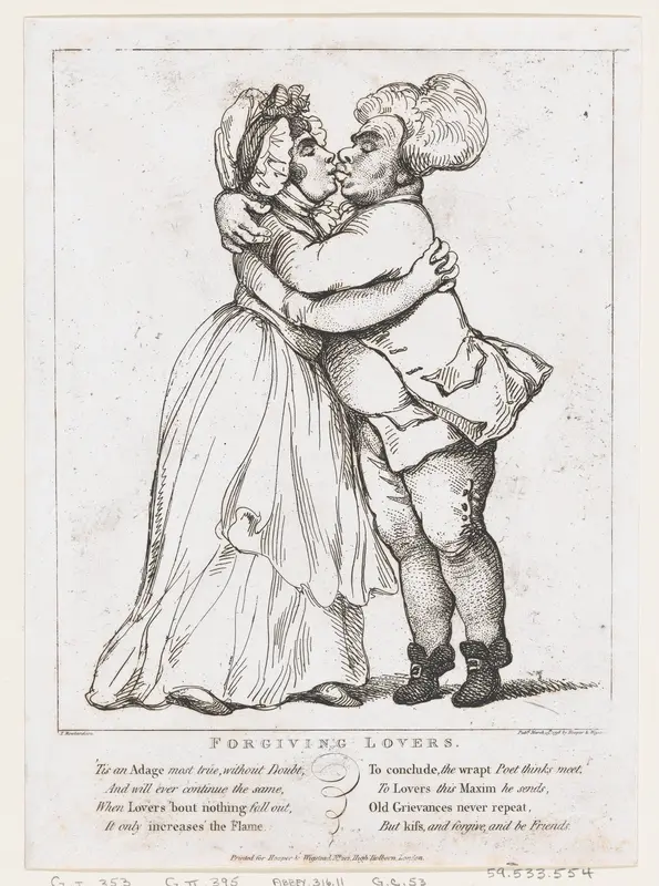 Forgiving Lovers Wall Art by Thomas Rowlandson - High-Resolution Digital Print