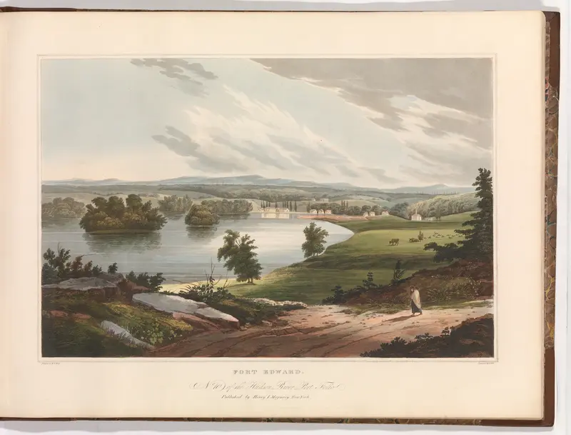 Fort Edward (No. 10 of The Hudson River Portfolio) Wall Art by John Hill - High-Resolution Digital Print