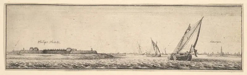 Fort of St. Philip on the Shantz Wall Art by Wenceslaus Hollar - High-Resolution Digital Print
