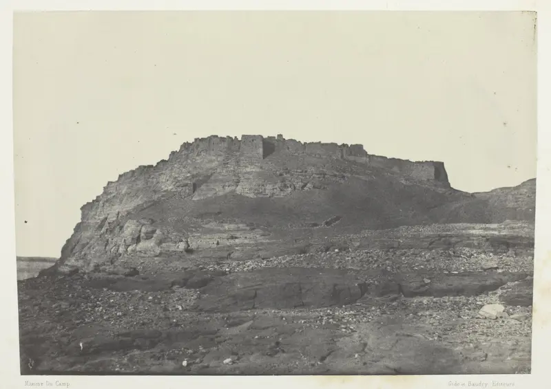 Forteress D'Ibrym (Ancienne Premmis), Vue Prise Au Sud; Nubie, plate 100 from the album "Egypte, Nubie, Palestine et Syrie" (1852)