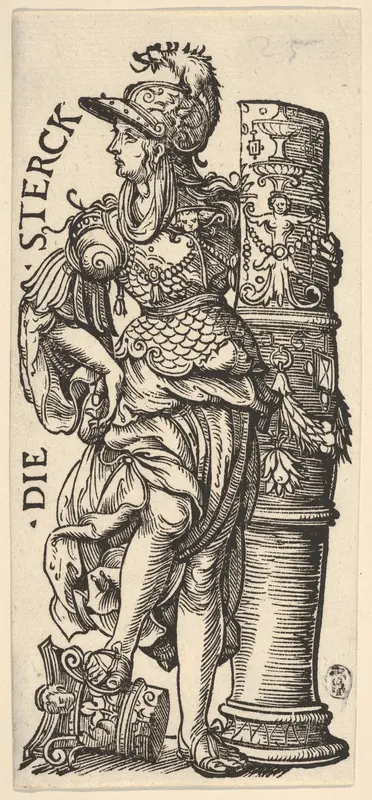 Fortitude (Die Sterck), from "The Seven Virtues" Wall Art by Hans Burgkmair - High-Resolution Digital Print