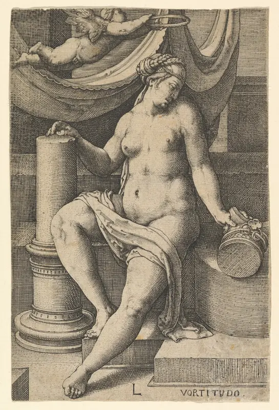 Fortitude, from "The Seven Virtues" Wall Art by Lucas van Leyden - High-Resolution Digital Print