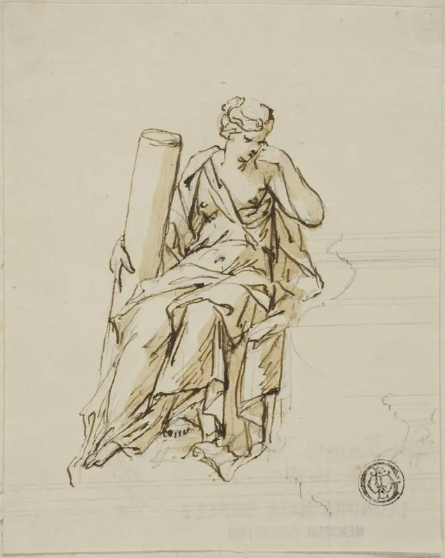 Fortitude: Unexecuted Design for the Monument to the First Duke of Marlborough Wall Art by John Michael Rysbrack - High-Resolution Digital Print