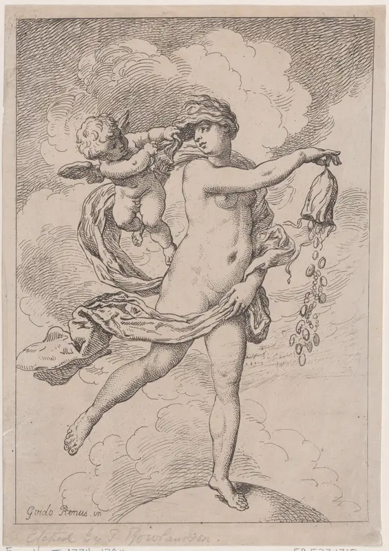 Fortuna with a Purse Wall Art by Thomas Rowlandson - High-Resolution Digital Print