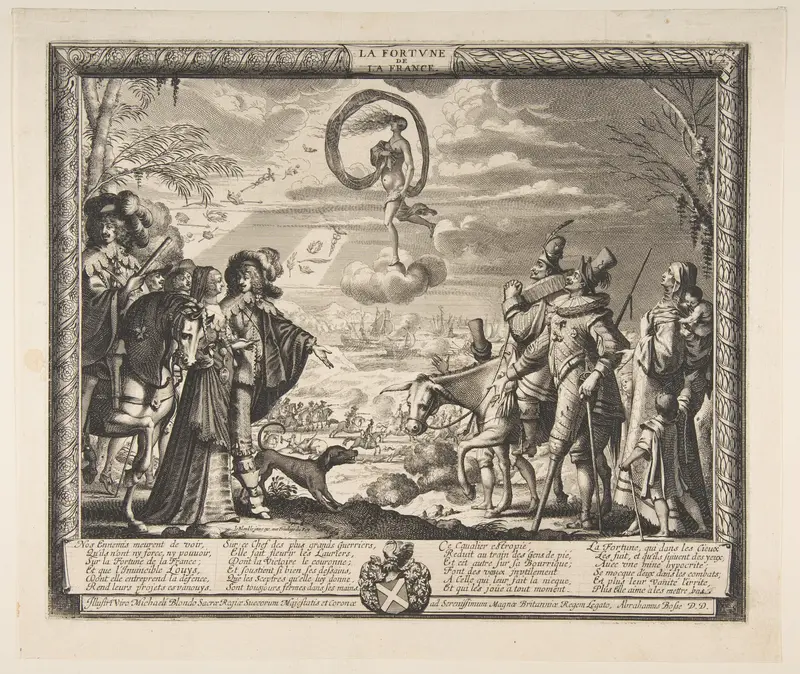 Fortune Favoring France Wall Art by Abraham Bosse - High-Resolution Digital Print