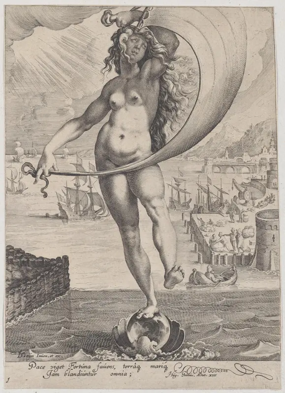 Fortune, plate 1 from "Virtues and Vices" Wall Art by Zacharias Dolendo - High-Resolution Digital Print