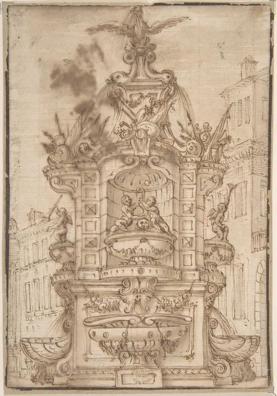 Fountain Wall Art by Anonymous, Italian, Roman-Bolognese, 17th century - High-Resolution Digital Print