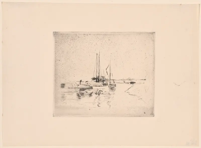 Four Boats Wall Art by John Henry Twachtman - High-Resolution Digital Print