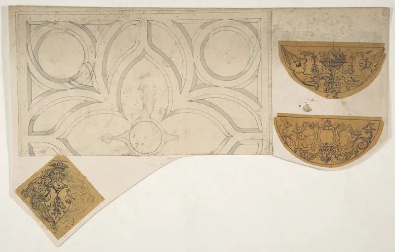 Four decorative motifs Wall Art by Jules-Edmond-Charles Lachaise - High-Resolution Digital Print