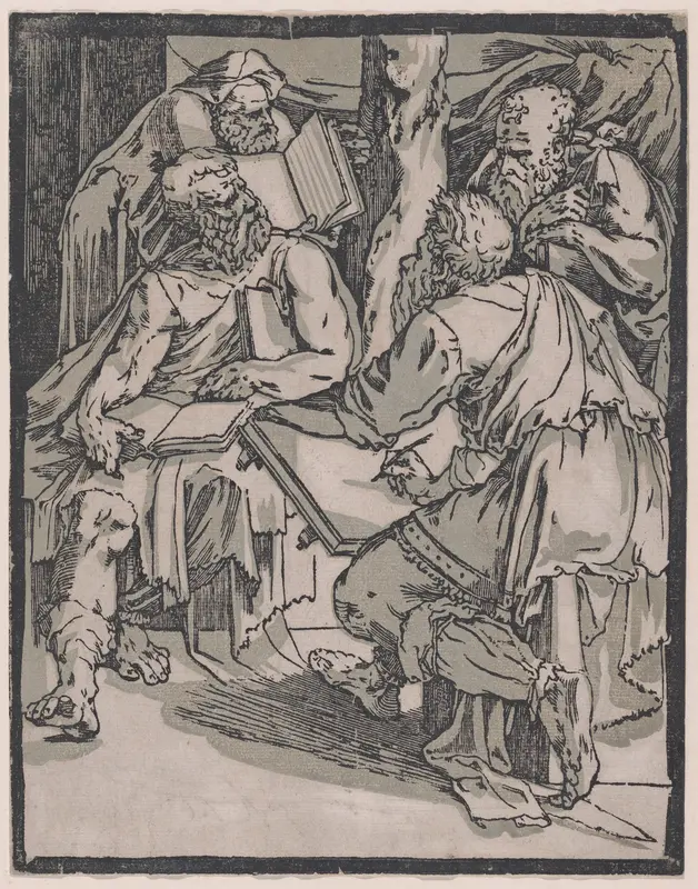 Four Doctors of the Church Wall Art by Domenico Beccafumi - High-Resolution Digital Print