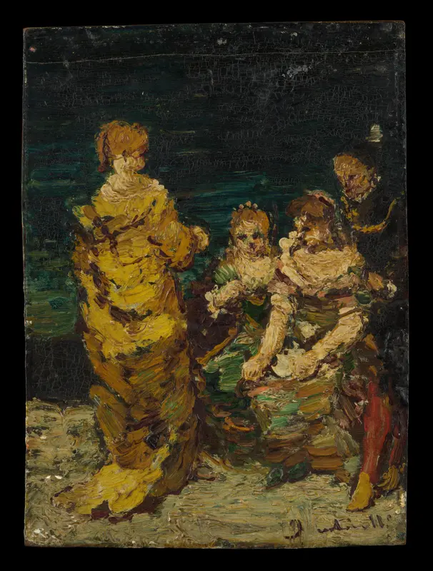 Four Figures Wall Art by Adolphe Monticelli - High-Resolution Digital Print