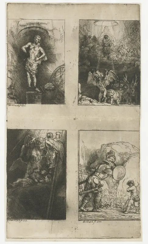 Four Illustrations to a Spanish Book Wall Art by Unknown - High-Resolution Digital Print