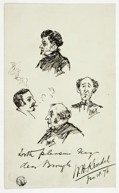 Four Small Portrait Heads Wall Art by William Hunter Kendal - High-Resolution Digital Print