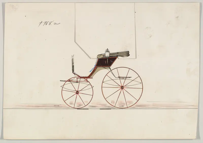 Four-spring Drop Front Road Wagon #908a Wall Art by Brewster & Co. - High-Resolution Digital Print